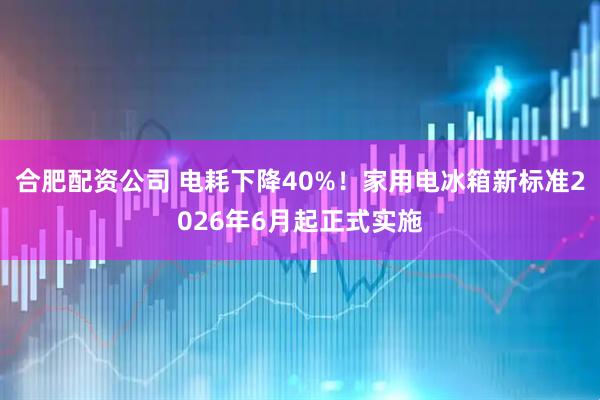 合肥配资公司 电耗下降40%！家用电冰箱新标准2026年6月起正式实施